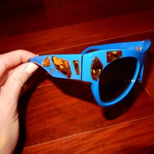 Prada Sunglasses, Blue & Yellow Stone